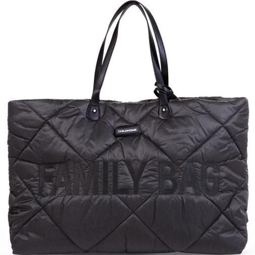Childhome - Sac à langer à anses Family bag matelassé noir