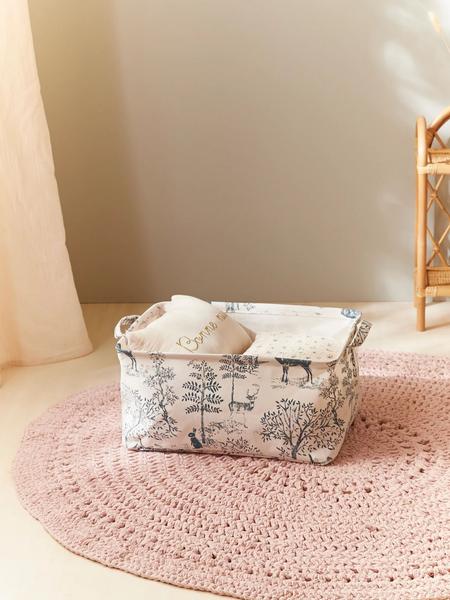 Cyrillus - Bac de rangement rectangle esprit toile de Jouy