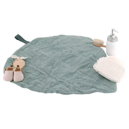 Little Crevette - Tapis À Langer De Voyage Coton Bio Dream Forest Vert Sauge