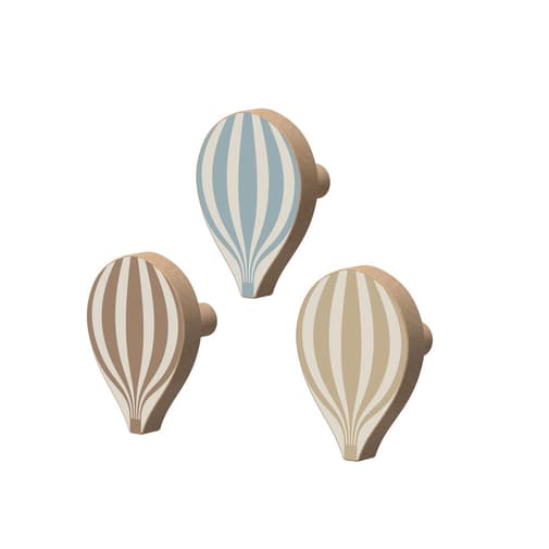 Ningbo Guanyi Int'l Trade Co., Ltd. - Patères Montgolfière, Lot de 3 - FSC 100%