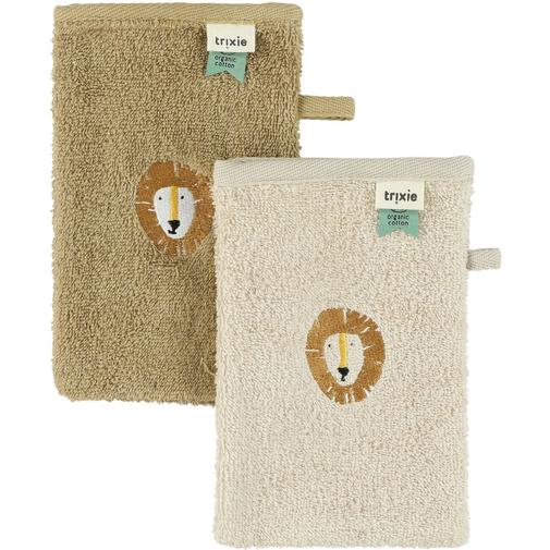 Trixie - Lot de 2 gants de toilette Lion