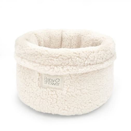 BabyShower - Panier de rangement Moyen Bouclette Ecru