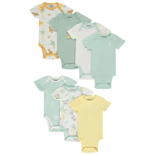Orchestra - Lot de 7 bodies manches courtes fantaisie pour bébé garçon
