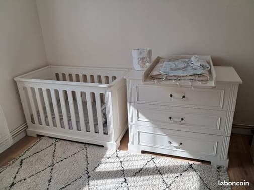 leboncoin - Lit bébé et commode et plan langer Natalys