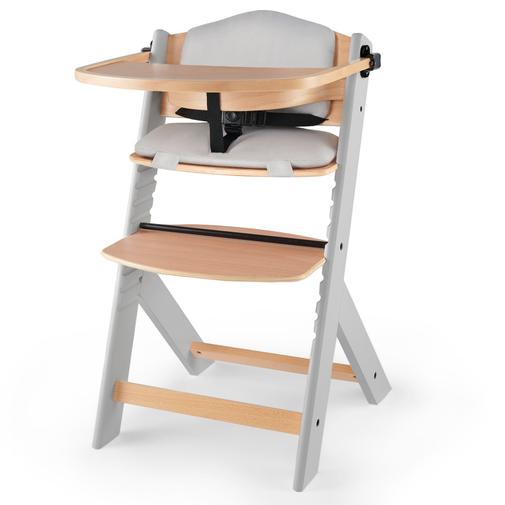 Kinderkraft - Chaise haute avec coussin ENOCK bois gris