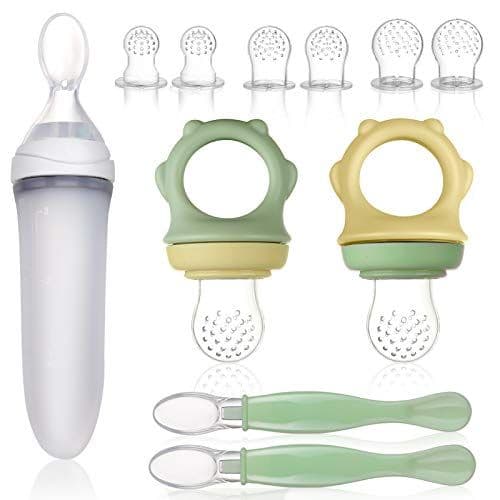 Lictin - Tétine d'alimentation Pour Bébé, 3 Tailles, sans BPA, Avec Cuillère à Bébé Sécurisée