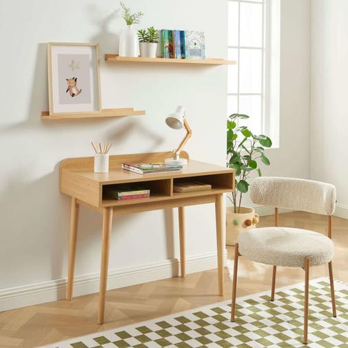 Baita - Bureau enfant effet chêne 90cm