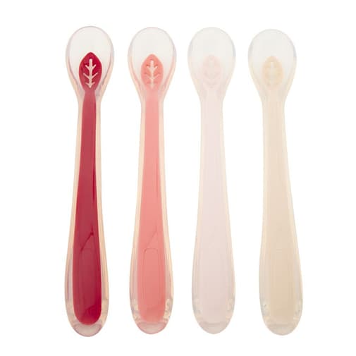 Prémaman - Lot de 4 cuillères en silicone Yummix - Rose