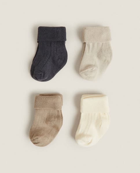 zarahome - CHAUSSETTES MULTICOLORES BÉBÉ (LOT DE 4)