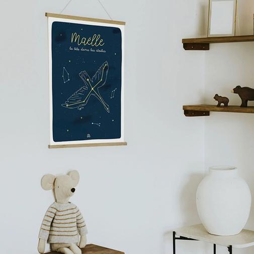 Papier Curieux - Affiche personnalisée constellations Papier Curieux - Prénom & constellation au choix - Made in France