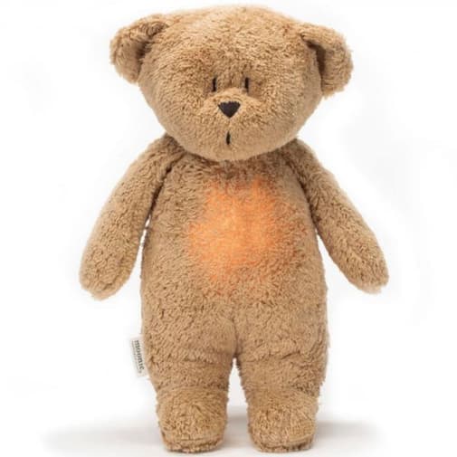 Moonie - Peluche Veilleuse Ourson Nature Bio Cappuccino