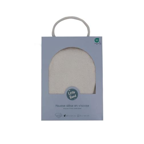 Little Band - Protection matelas bébé 60x120 cm en viscose bambou blanc