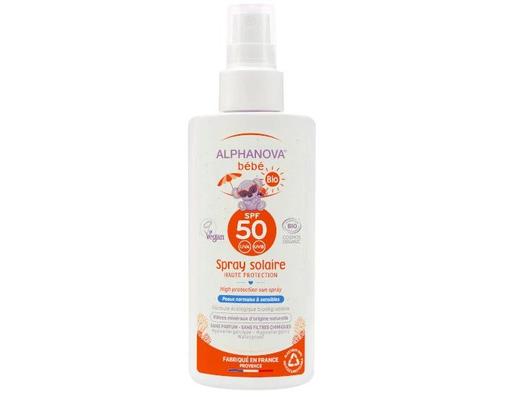 Alphanova - Sun Bébé Spray Solaire Haute Protection - SPF50 - 125 ml