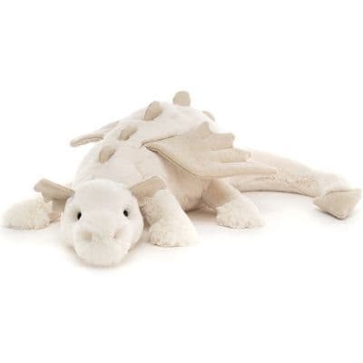 Jellycat - Peluche géante Scrumptious dragon des neiges (50 cm)