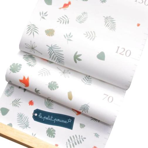 Le Petit Pousse - Toise déco feuilles, renards et oiseaux