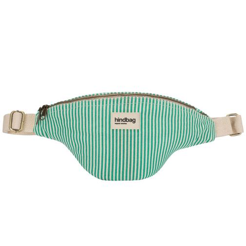 Hindbag - Sac banane Olivia Rayures Fines Vert