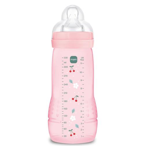 Mam - Biberon Easy Active 2ème âge Berry - Tétine débit X (330ml)
