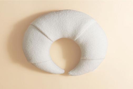 Mon Lit Cabane - - Coussin d'Allaitement Croissant - Vanille Bouclé - list: Blanc|Vanille
