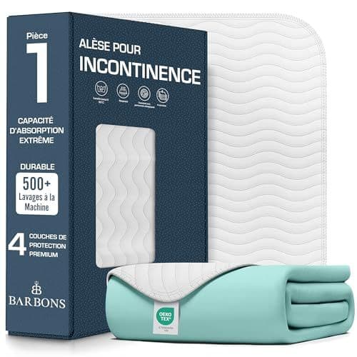 BARBONS - Barbons Protege Matelas Alese Impermeable 75 x 90 cm Couvre Matelas Oeko-TEX Lavable de Lit Bébé Enfants Adultes Respirant Absorbant Drap Housse Protection pour Incontinence Liquide Sang Sueur 75x90