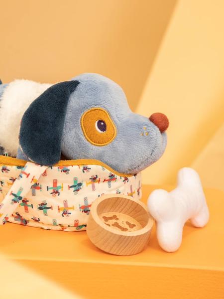 Lilliputien - Peluche animal et son panier S jules