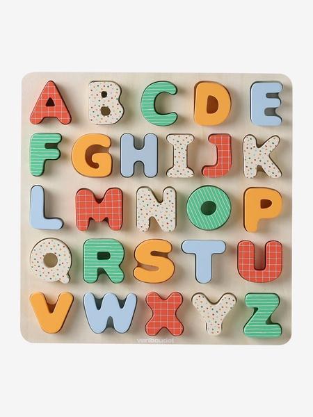 Vertbaudet - Puzzle alphabet à encastrer en bois FSC® rouge