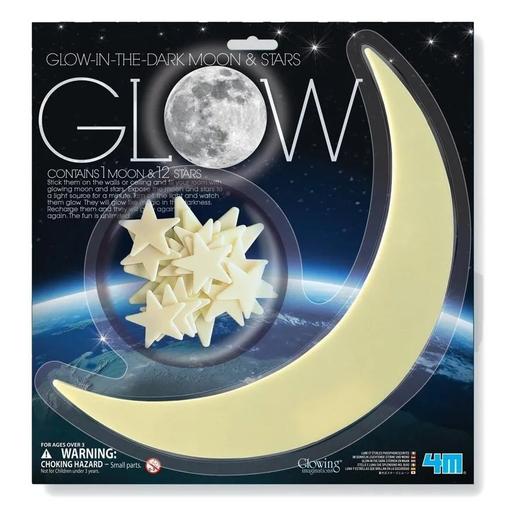 4M - 4M - Pack autocollants Phosphorescents - Lune et étoiles