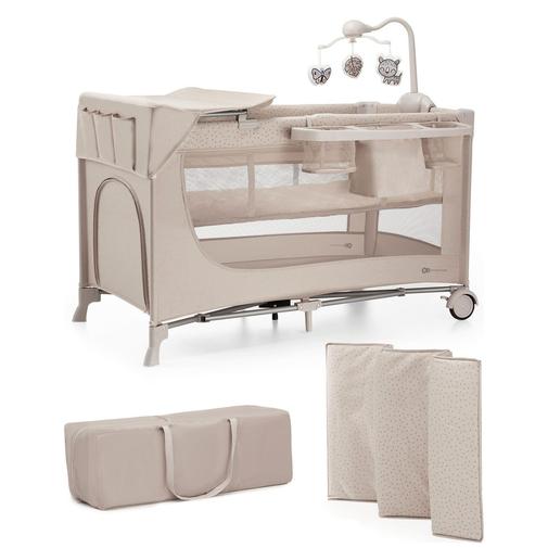 Kinderkraft - Lit parapluie 3 en 1 Joy 2 avec accessoires Beige
