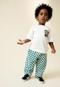 Next - REGULAR FIT - CHECKED - Pantalon classique - green white checkerboard