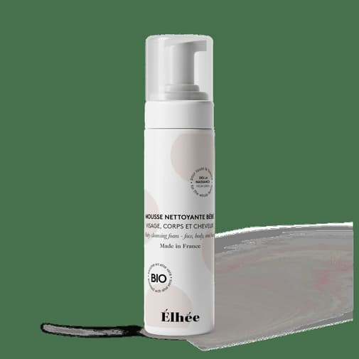 Élhée - Mousse Nettoyante Bébé Bio 3-en-1