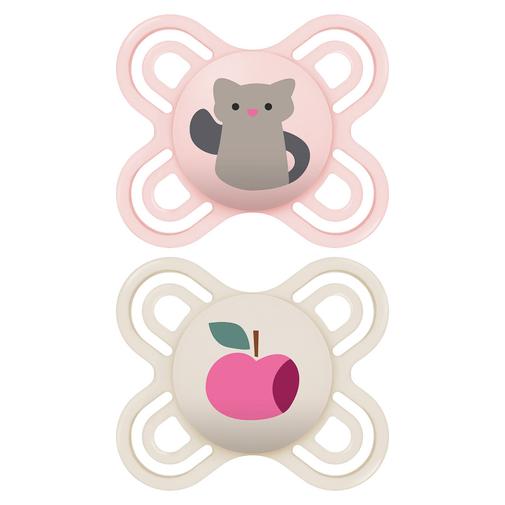 Mam - Lot de 2 Sucettes Perfect Chat et Pomme - 0/2 Mois