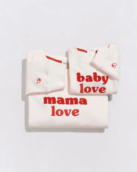 émoi émoi - Le duo de sweats Mama love / Baby love - crème