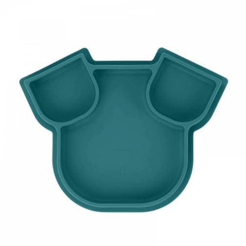 Babymoov - Assiette compartimentée en silicone Isy chien bleu