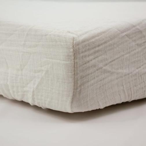 Babycalin - Drap housse 60x120 cm écru - drap housse bébé en gaze de coton