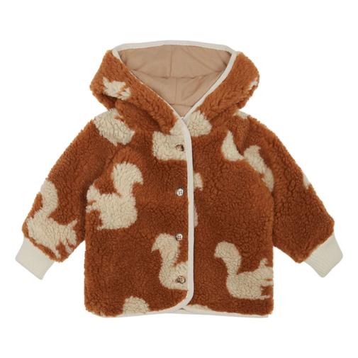 Emile et Ida - Emile et Ida - Manteau Façon Sherpa Ecureuils Bébé