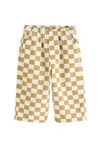 Next - REGULAR FIT - PULL ON WIDE - Pantalon classique - yellow white checkerboard