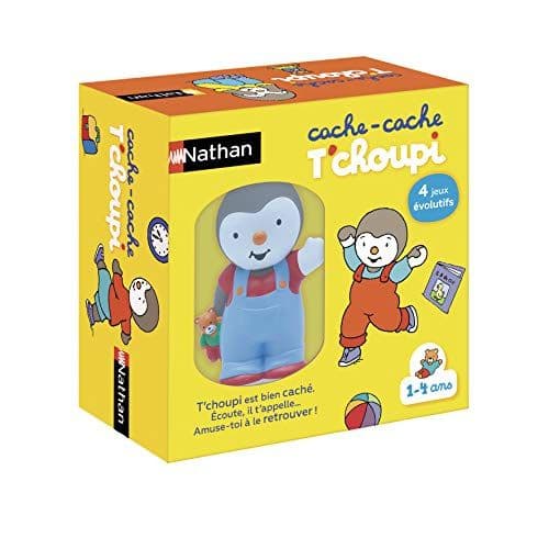 Nathan - Nathan Tchoupi - Cache-Cache, 18.5 cm x 18.5 cm x 7 cm, Rouge E Bleu