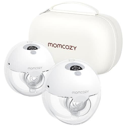 momcozy - Momcozy Tire-Lait Électrique M5, Tire-Lait Double Mains Libres Portable pour la Bouche de Bébé, Double Bride d'Étanchéité avec 3 Modes et 9 Niveaux, 24 mm (2, Gris)