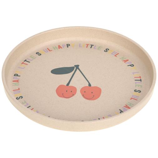 Lassig - Assiette en polypropylène et cellulose Happy Fruits Cerise