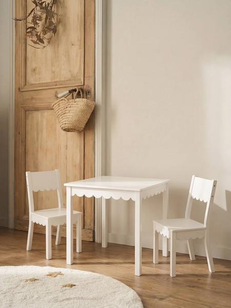 Vertbaudet - Table et chaises enfant Feston blanc