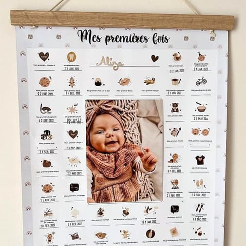 Keep'Love - Affiche "Mes Premières Fois" à tamponner (Modèle Ourson)