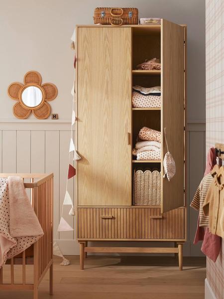 Vertbaudet - Grande armoire 2 portes + tiroir ligne COPENHAGUE bois