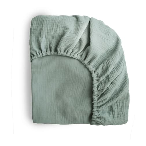 Smallable - Mushie - Drap-housse en coton - Vert | Smallable