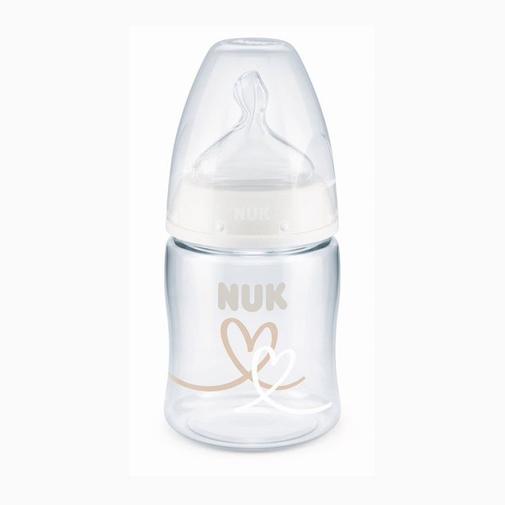 Nuk - Biberon 0-6M 150ml First Choice+ cœur - Transparent