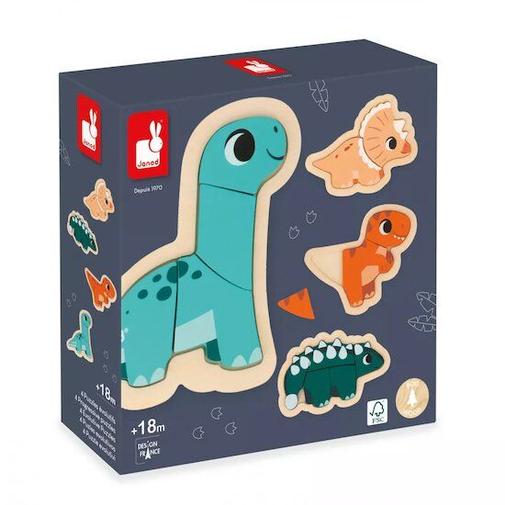 Janod - 4 Puzzles Evolutifs Dinonaures