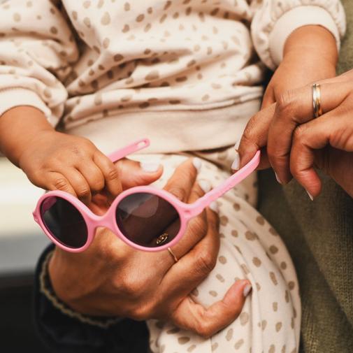 KI ET LA - Lunettes de soleil Diabola rose pivoine (0-12 mois)