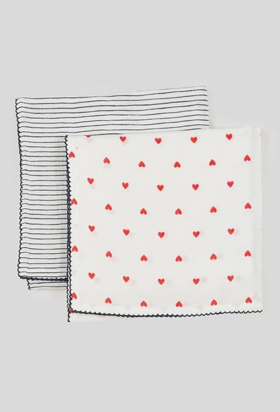 Bout'Chou - Lot de 2 langes imprimés en gaze de coton BIO GOTS