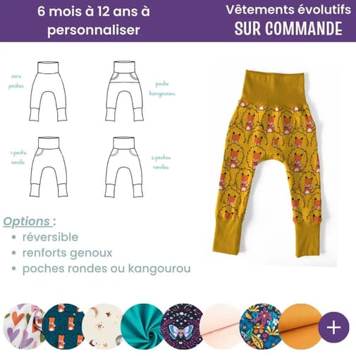 Créofée - Sarouel évolutif à personnaliser