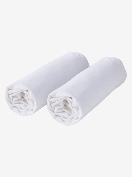 Vertbaudet - Lot de 2 alèses éponge imperméable anti-bactériens traitée Sanitized blanc