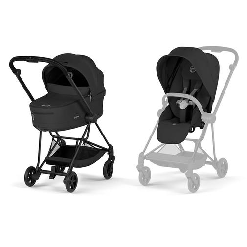 Cybex - Pack Poussette Mios Confort 2026 Matt Black + Nacelle Pliable - Sepia Black