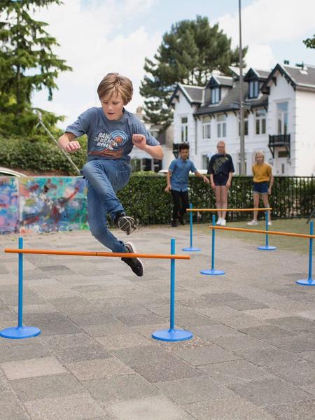 BS Toys - Course De Haies - 3 Obstacles Réglables - Jeu Extérieur Enfants Multicolore